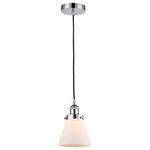 Innovations Lighting - Innovations Lighting 616-1PH-PC-G61 Cone, 1 Light Mini Pendant Industrial St - Innovations Lighting Cone 1 Light 6 inch Matte BlaCone 1 Light Mini Pe Polished ChromeUL: Suitable for damp locations Energy Star Qualified: n/a ADA Certified: n/a  *Number of Lights: 1-*Wattage:100w Incandescent bulb(s) *Bulb Included:No *Bulb Type:Incandescent *Finish Type:Polished Chrome