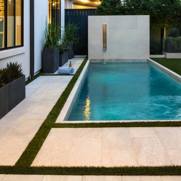Afton Oaks Modern Swimming Pool and Landscape Design