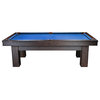 Imperial Montvale Walnut 8' Pool Table, Blue Cloth, With Accessory Bundle