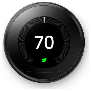 Nest Learning Thermostat, Programmable Smart Thermostat for Home, 3rd, Black