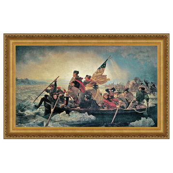 "Washington Crossing the Delaware" Stretched Canvas Replica, 39"x25"