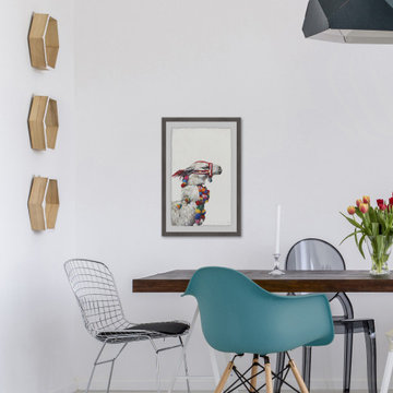 "Confident Llama" Framed Painting Print