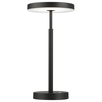 Dainolite FCE-1510LEDT Francine 16" Tall LED Buffet Table Lamp - Sandy Black
