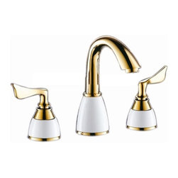 Fontana Dual Handle Bath Faucet - Chrome and Gold Finish - Bathroom Sink Faucets