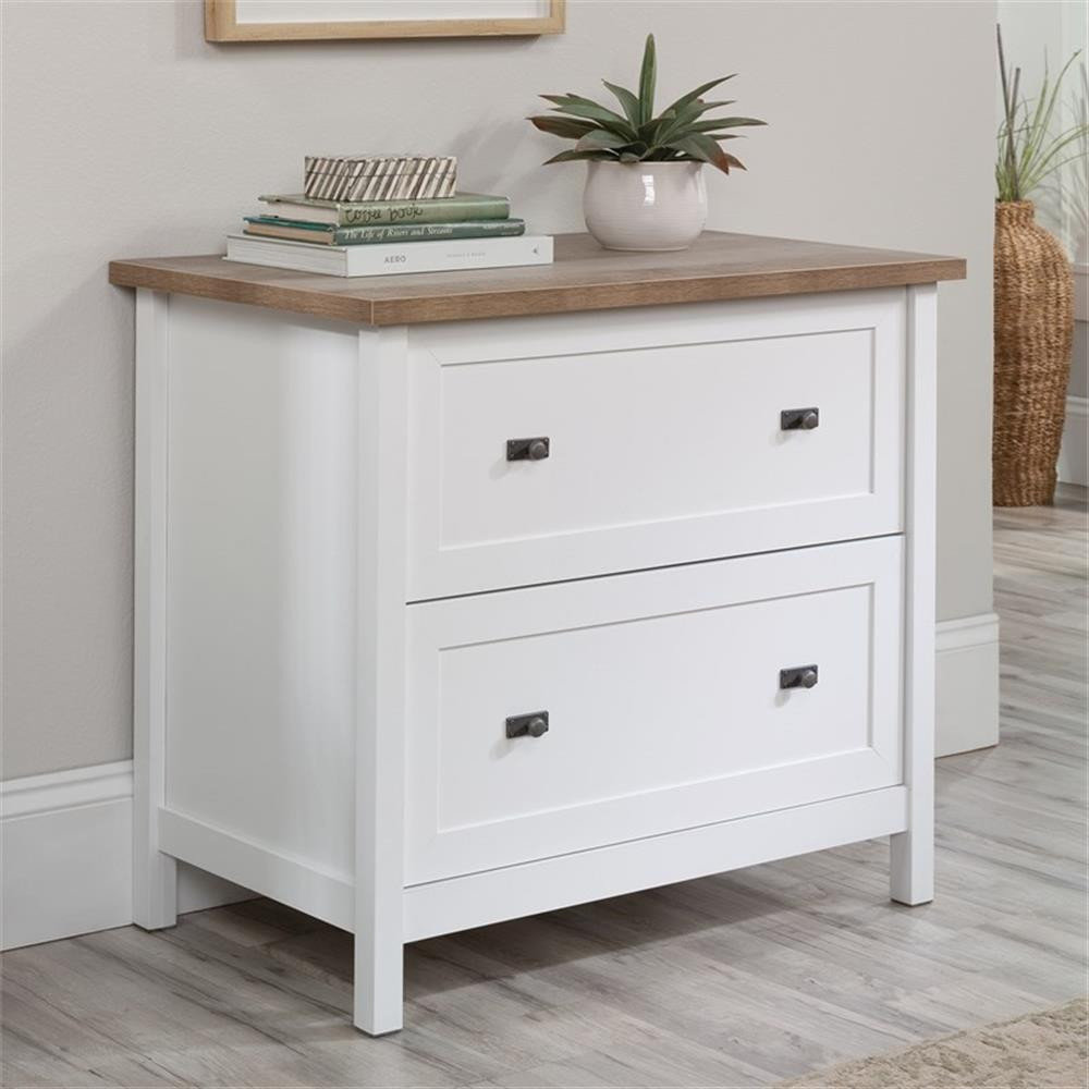 Sauder Cottage Road Engineered Wood Lateral File Cabinet in White ...