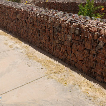 260 ft long gabion wall and a 40 ft long bridge over a wash in Surprise, AZ.