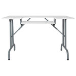 Studio Designs - Folding Multipurpose /Sewing Table, White - The Multi-Purpose Folding Table by Studio Designs features a large 47.5-inch-wide work surface with a drop down platform that adjusts to 6 height positions. Once the platform is lowered this table can accommodate a sewing machine or keyboard. This table adapts to work in almost every room in the house. Some of the possible uses include: a sewing table, computer table, craft table, general office machine table, extra work space or a folding party table for gatherings.