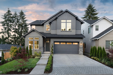 Inspiration for a cottage exterior home remodel in Portland
