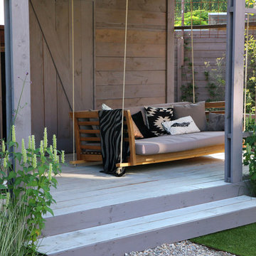 Romantic garden with veranda