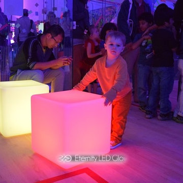 led waterproof glow cube seat