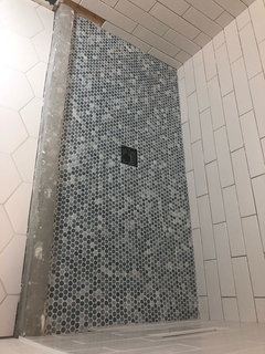 Penny Tile For Shower Floor Yes Or No, Black Penny Tile Shower Floor
