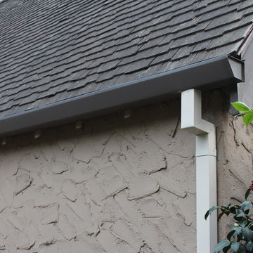 1920s Home in San Marino California, Angle Faced Gutter with Smooth Downspouts