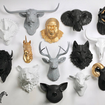 White Faux Taxidermy in Color
