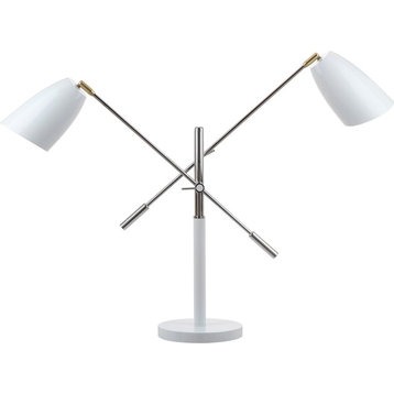 Mavis Table Lamp - White, Gold
