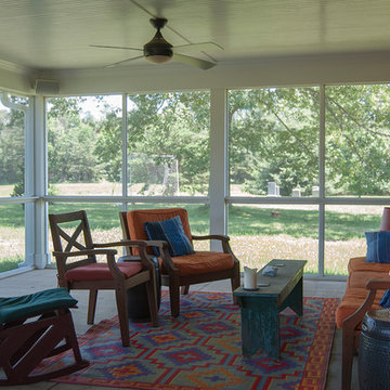 Screened porch addition