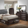 LaVita Collection A Panel Beds, Cappuccino