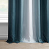 Parallel Printed Linen Textured Room darkening Curtain Single Panel, Teal, 50"x108"