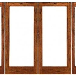 Prehung Rustic-1-lite Patio Solid Wood IG Glass Double Door Sidelights - Patio Doors