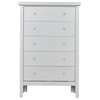 Glory Furniture Primo 5 Drawer Chest in Silver Champagne
