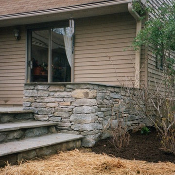 Bluestone patio and planter boxes