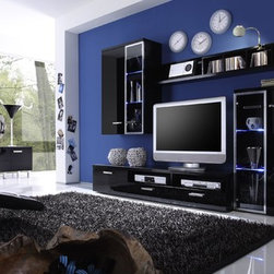 Modern Wall Unit LC Mobili Giro Black Closeout - $899.00 - Products