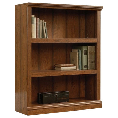Sauder Select Engineered Wood 3 Shelf Bookcase in Washington Cherry