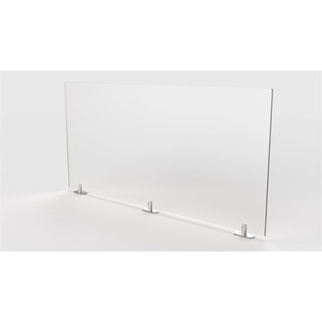 Ghent's Plastic 24" x 59" Partition Extender with Tape in Frosted White