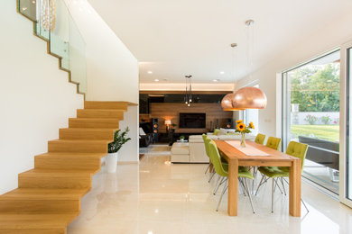 Contemporary dining room in Calgary.