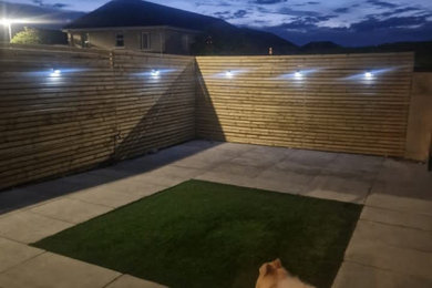 Landscaper Dublin artificial grass and timber cladding project