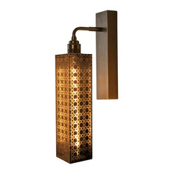 Moroccan Globe Gold Leaf Wall Light - Bathroom Wall Lights