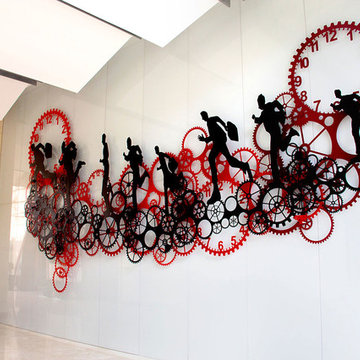 The Establishment of Uri's HUGE Wall Sculpture at Levinstein Tower