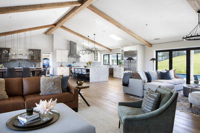 Inspiration for a farmhouse living room remodel in San Francisco