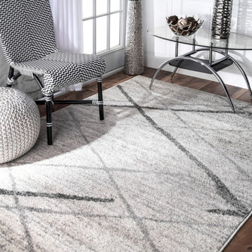 nuLOOM Thigpen Striped Contemporary Area Rug, Gray, 10'x13'