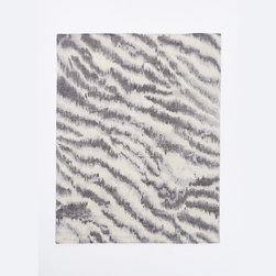 Diffused Zebra Printed Wool Rug - Products