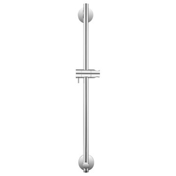 Isenberg Adjustable Shower Slide Bar, Round, Brushed Nickel