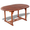 vidaXL Outdoor Dining Table Extendable Garden Patio Table Solid Acacia Wood