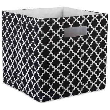 DII Polyester Cube Lattice Black Square