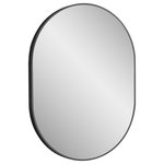 Design Element - Vera 24 in. x 32 in. Modern Oval Framed Matte Black Wall Mount Mirror - The Vera mirror collection by Design Element provides a beautiful finishing touch to your home decor. Available in different finishes and shapes, all Vera mirrors features a lightweight and durable steel frame. While these modern styled mirrors are perfect to pair up with your bathroom vanity, they are also an excellent choice for other rooms in your home such as bedrooms, living rooms and hallways.