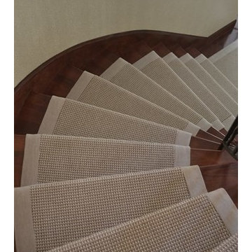 Wool Stair Runner & Fabric border