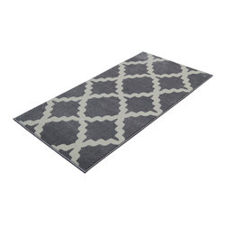 Cozy Rugs - Gray Trellis Runner, 2'8"x5' - Hall And Stair Runners