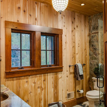 steve cabin bath ideas