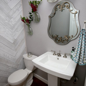 Eclectic powder room