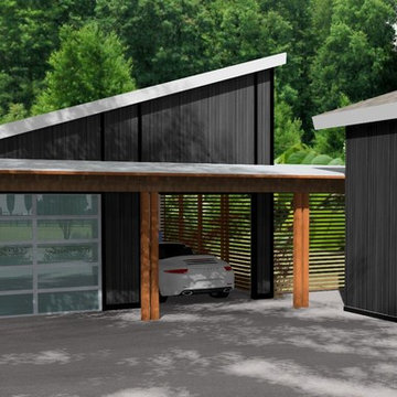 contemporary garage