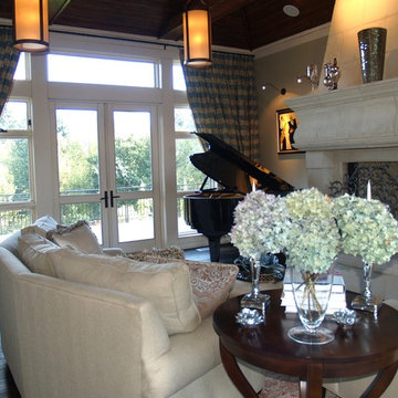 Hints of Metallics Amp up The Volume in the Music Room