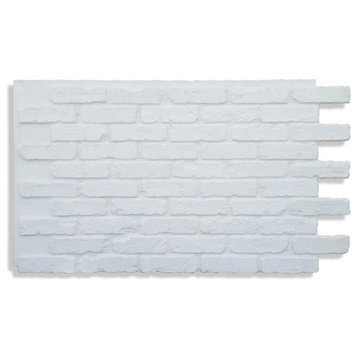 26"x48" Faux Brick Panels, White