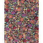 Company C - Wendy's Bouquet Wool Hand Tufted Rug, 8' X 10' - Wendy's Bouquet is hand-tufted using plush, wool yarns in twelve garden-fresh colors. The dramatic black background contrasts with the floral pattern creating a dramatic work of art for any room. Made in India. GoodWeave certified.