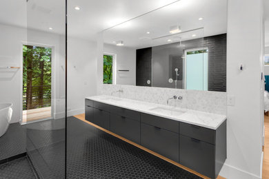 Inspiration for a modern bathroom remodel in Other
