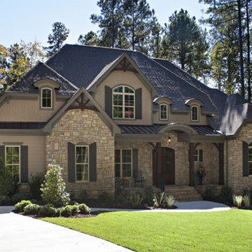 Traditional stone exterior with siding