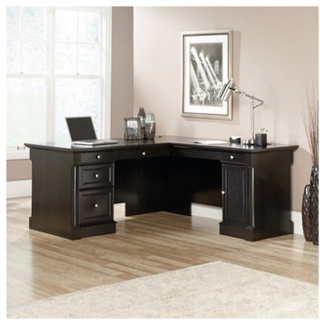 Cooper L-Shaped Contemporary Engineered Wood Computer Desk in Wind Oak