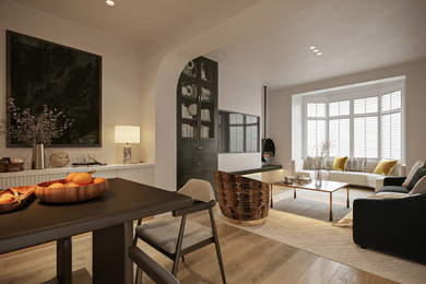 Design ideas for a modern dining room in London.